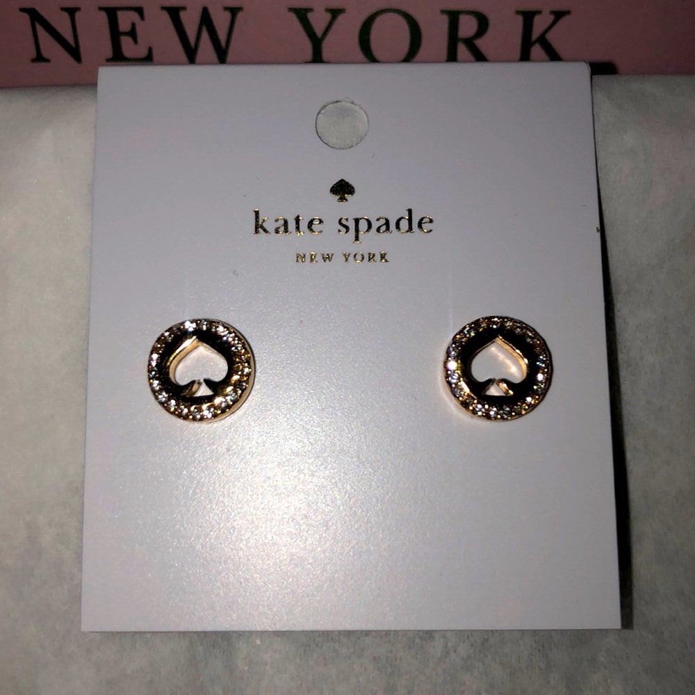 Kate Spade Logo Gold Stud Earrings